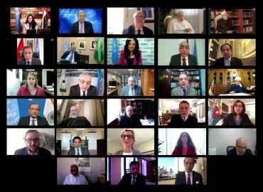 UN leaders, KAICIID Board members and religious leaders on Zoom commemorate the Day of Human Fraternity