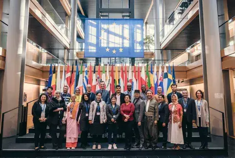 2023 KAICIID Fellows from the International cohort opportunity to visited the European Parliament in Strasbourg, where they gained new insights into the EU's decision-making processes and learned about European diversity. 