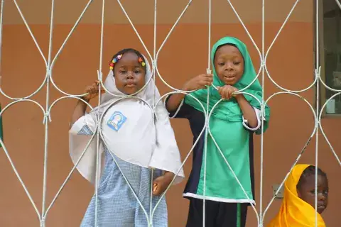 Children at the New Horizons College, Minna