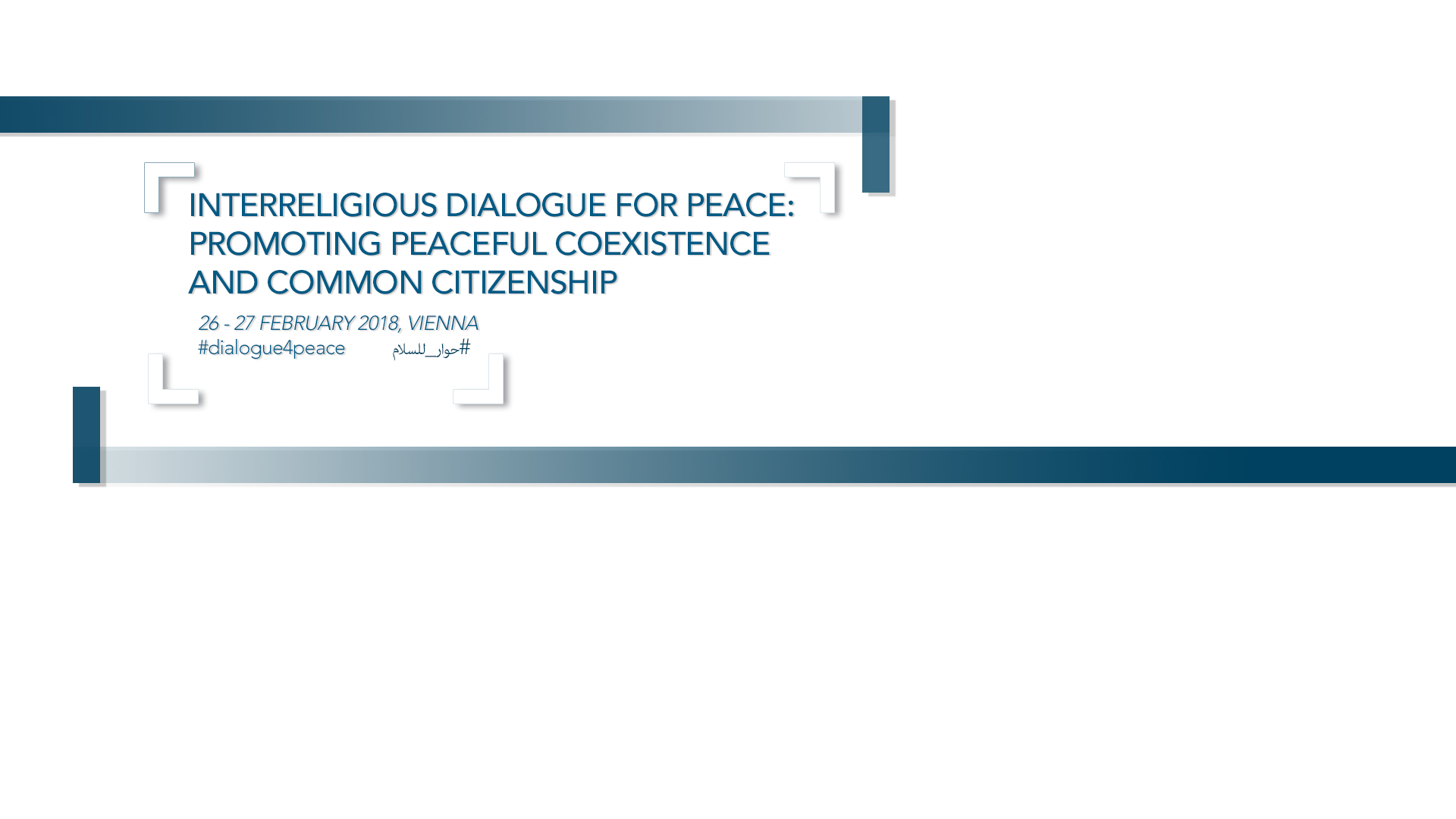 Live Stream: Interreligious Dialogue for Peace: Promoting Peaceful Coexistence and Common Citizenship